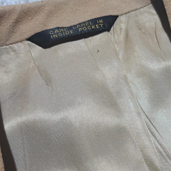 KINGSRIDGE VTG Tan Ultra-Suede 2-Bottom Blazer Sports Jacket 40R - Picture 4 of 6
